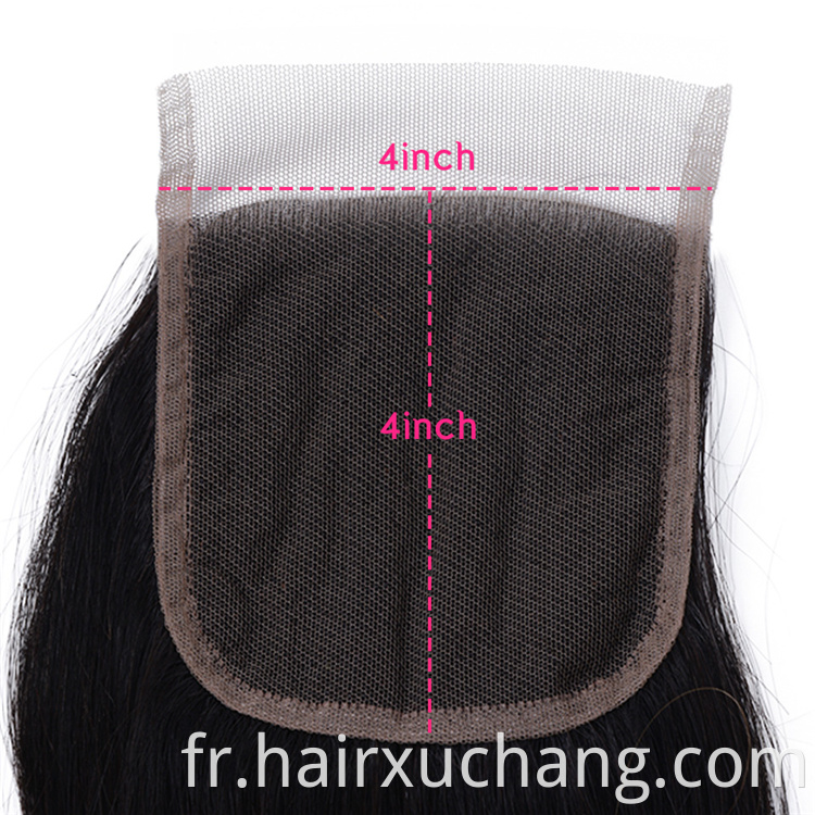 Nouveau produit Ombre 1B / 30 Extensions de cheveux humains Poules de cheveux indiens crus avec fermeture